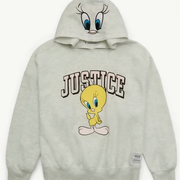 Justice Other - Justice Gray Tweety Bird Kids Hoodie